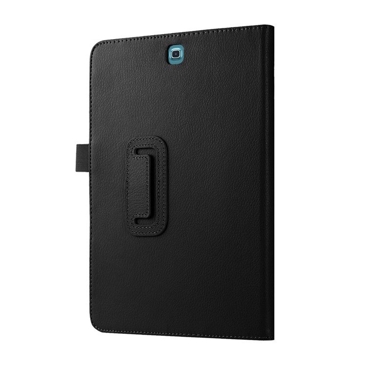 Litchi Skin Leather Stand Case for Samsung Galaxy Tab A 8.0 T350 - Black-2