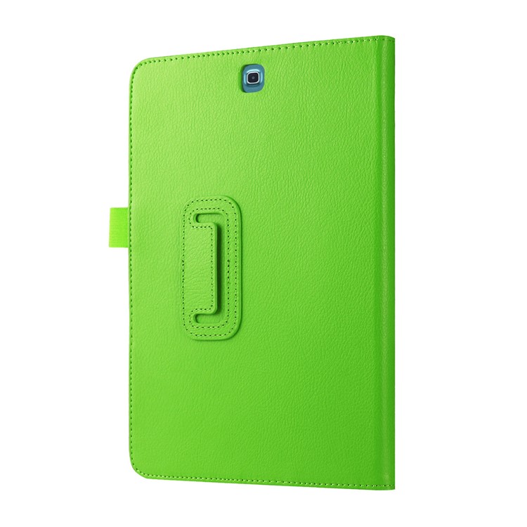Litchi Skin Leather Protective Case for Samsung Galaxy Tab A 9.7 T550 T555 with Stand - Green-2