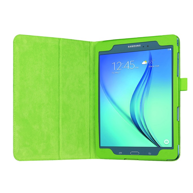 Litchi Skin Leather Protective Case for Samsung Galaxy Tab A 9.7 T550 T555 with Stand - Green-3