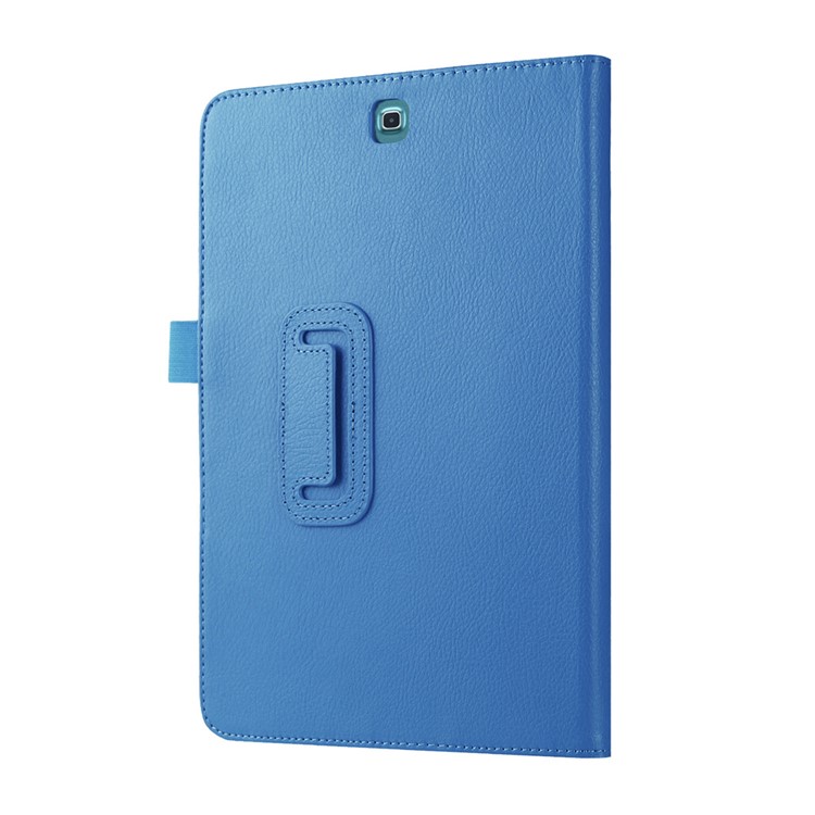 Litchi Skin Folio Leather Stand Cover for Samsung Galaxy Tab A 9.7 T550 T555 - Baby Blue-2