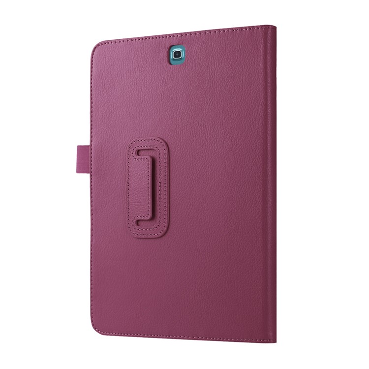 Litchi Skin Stand Leather Folio Cover for Samsung Galaxy Tab A 9.7 T550 T555 - Purple-2