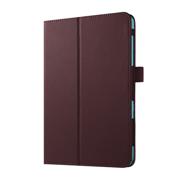 Litchi Skin Stand Leather Folio Case for Samsung Galaxy Tab A 9.7 T550 T555 - Brown-2