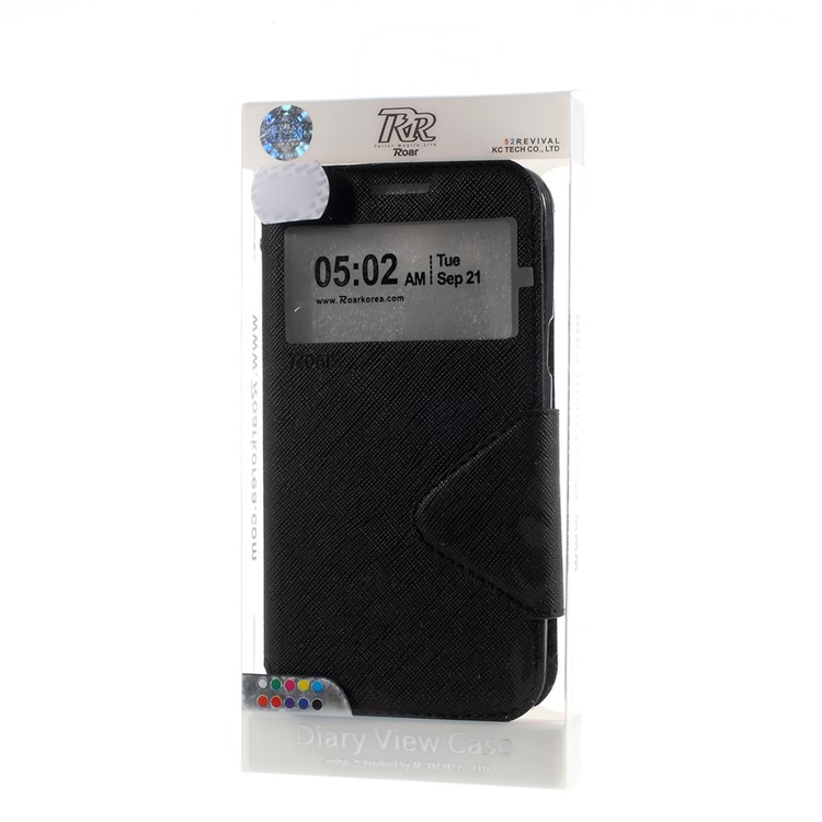 ROAR KOREA Diary View Window for Samsung Galaxy J5 Leather Stand Case - Black-10