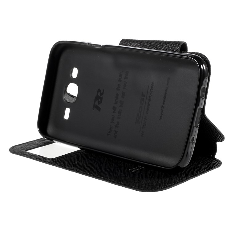 ROAR KOREA Diary View Window for Samsung Galaxy J5 Leather Stand Case - Black-4