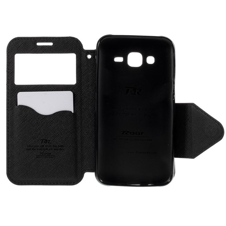 ROAR KOREA Diary View Window for Samsung Galaxy J5 Leather Stand Case - Black-6