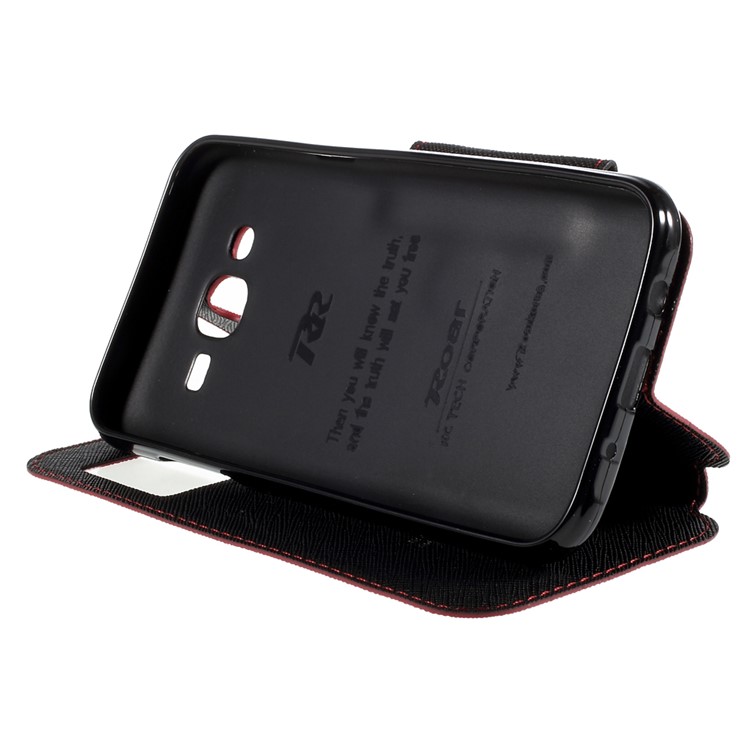 ROAR KOREA Diary View Window for Samsung Galaxy J5 Leather Stand Case - Red-4
