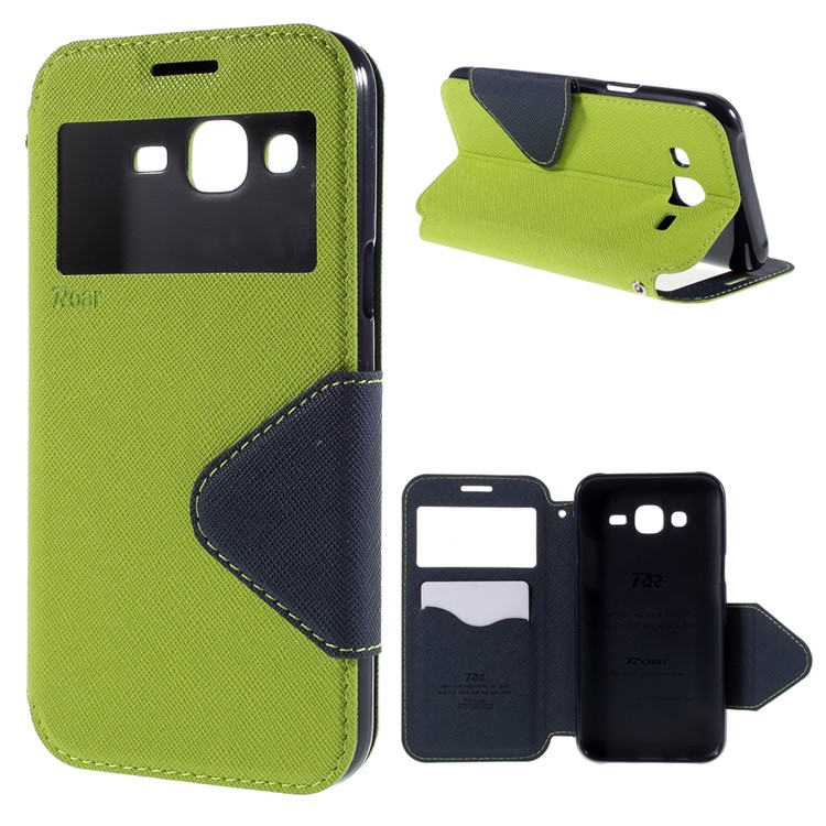 

ROAR KOREA Diary View Window for Samsung Galaxy J5 Leather Stand Case - Green