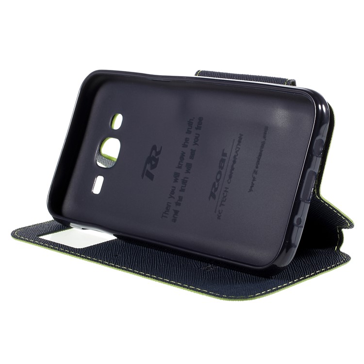 ROAR KOREA Diary View Window for Samsung Galaxy J5 Leather Stand Case - Green-4