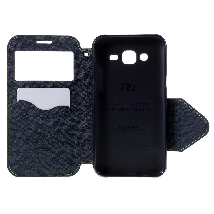 ROAR KOREA Diary View Window for Samsung Galaxy J5 Leather Stand Case - Green-6