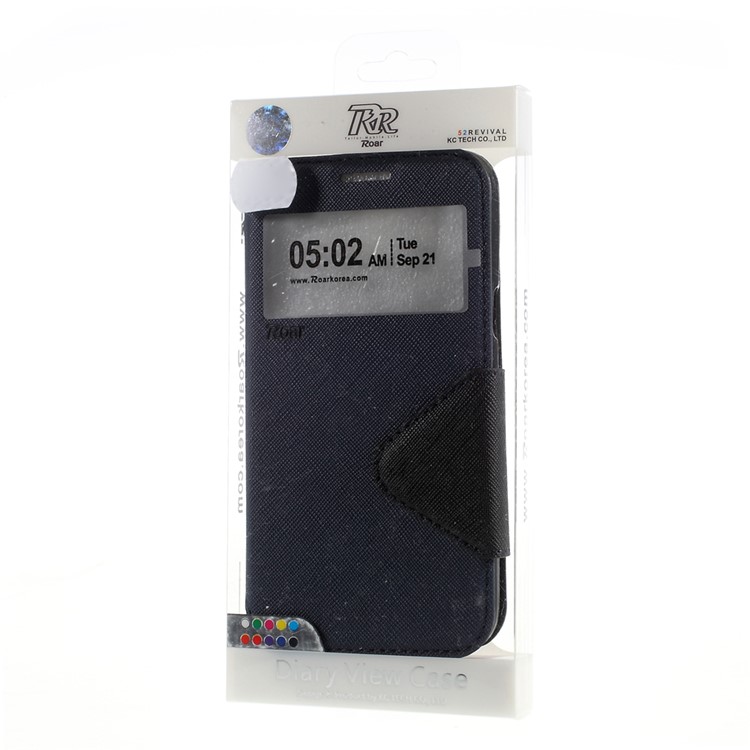 ROAR KOREA Diary for Samsung Galaxy J5 Leather Stand Case - Dark Blue-10