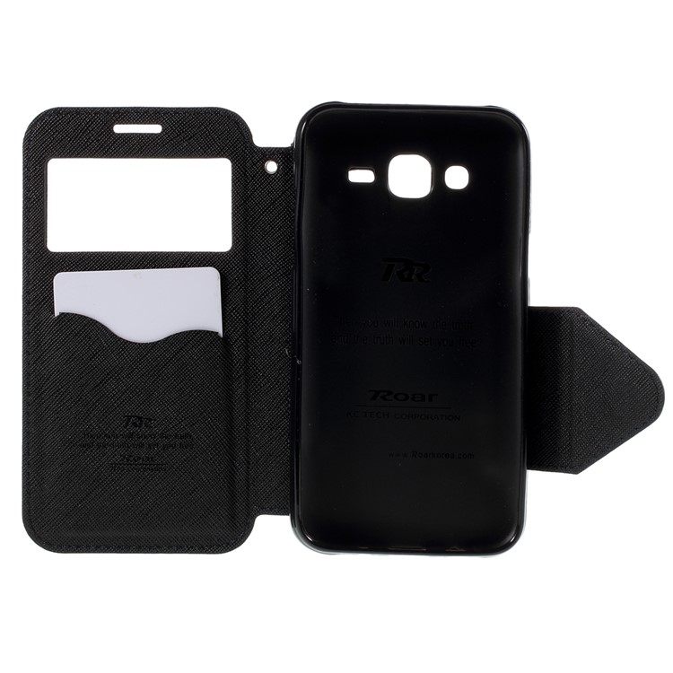 ROAR KOREA Diary for Samsung Galaxy J5 Leather Stand Case - Dark Blue-6
