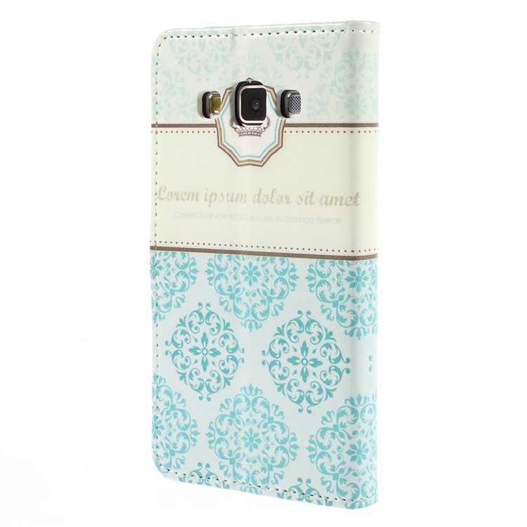 Patterned Flip Wallet Leather Cover for Samsung Galaxy A3 SM-A300F - Damask and Crown-2