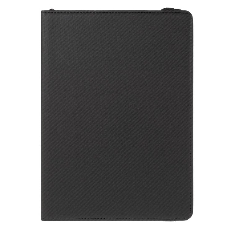 Cloth Grain Leather Rotary Stand Shell for Samsung Galaxy Tab A 9.7 T550 T555 - Black-2