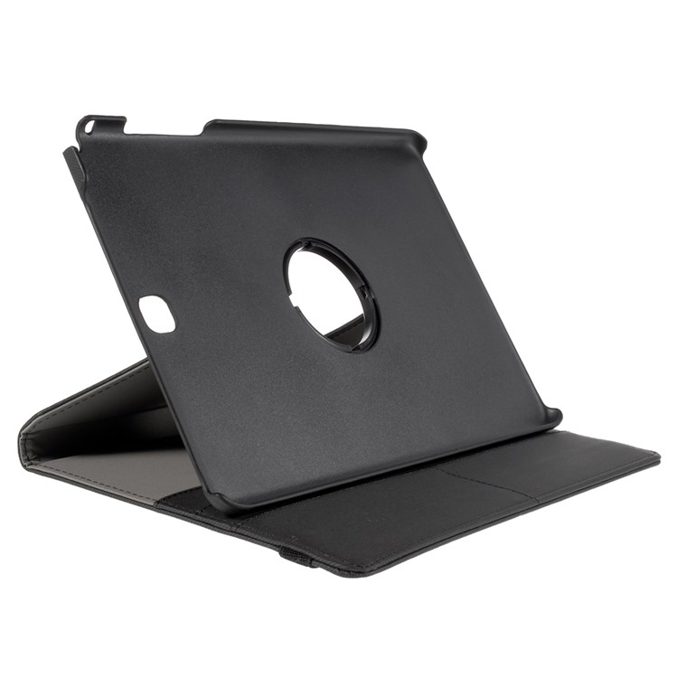 Cloth Grain Leather Rotary Stand Shell for Samsung Galaxy Tab A 9.7 T550 T555 - Black-4