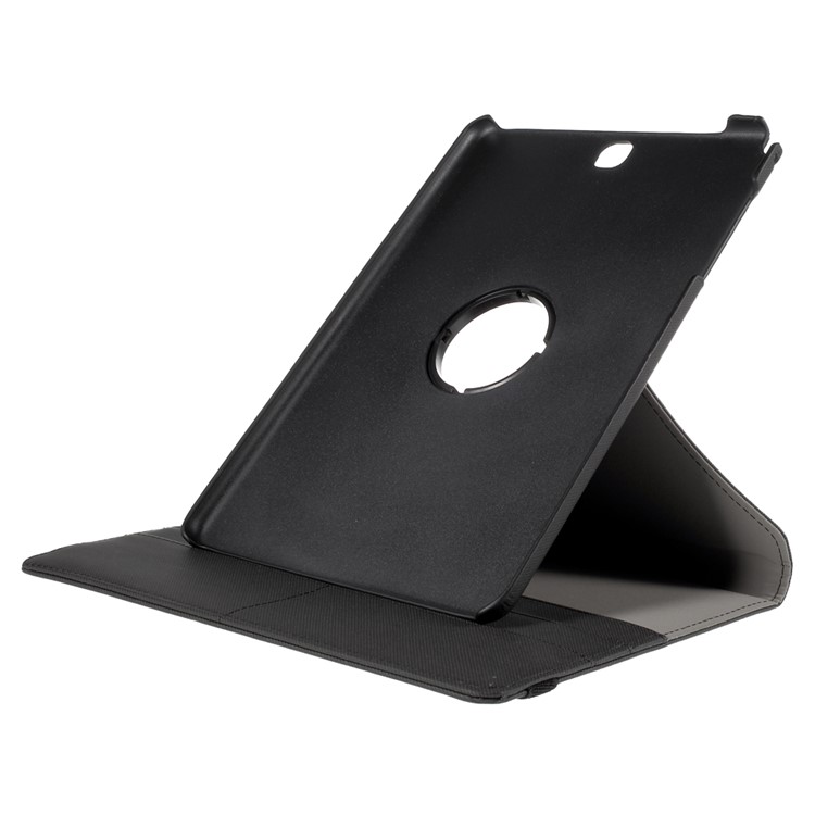Cloth Grain Leather Rotary Stand Shell for Samsung Galaxy Tab A 9.7 T550 T555 - Black-6