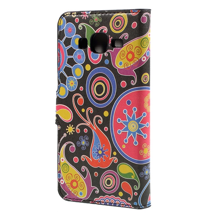 Paisley Flowers Leather Wallet Case for Samsung Galaxy J5 SM-J500F-2