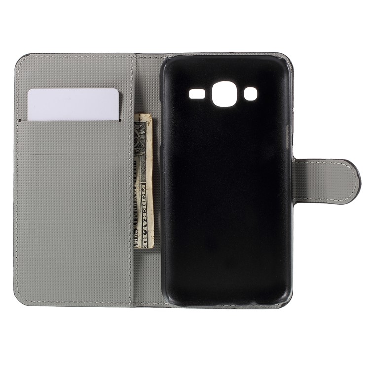 Butterfly Flowers Wallet Leather Stand Cover for Samsung Galaxy J5 SM-J500F-6