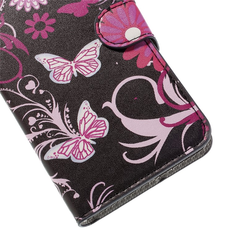 Butterfly Flowers Wallet Leather Stand Cover for Samsung Galaxy J5 SM-J500F-8