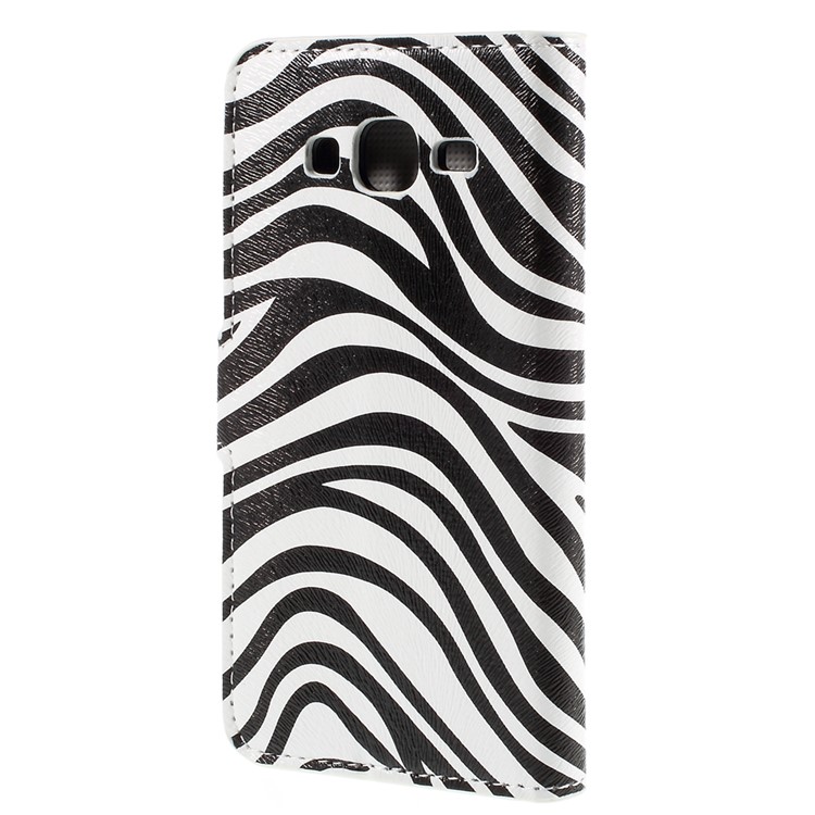 Zebra Stripes Wallet Leather Stand Case for Samsung Galaxy J5 SM-J500F-2
