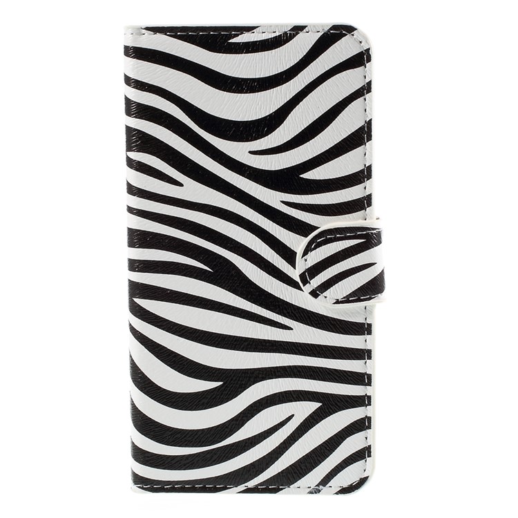 Zebra Stripes Wallet Leather Stand Case for Samsung Galaxy J5 SM-J500F-3