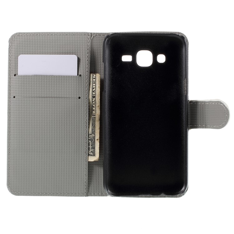 Zebra Stripes Wallet Leather Stand Case for Samsung Galaxy J5 SM-J500F-6