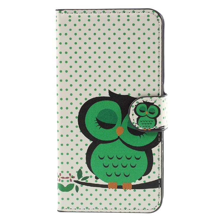 Sleeping Owl on the Branch PU Leather Stand Case for Samsung Galaxy J5 SM-J500F-3