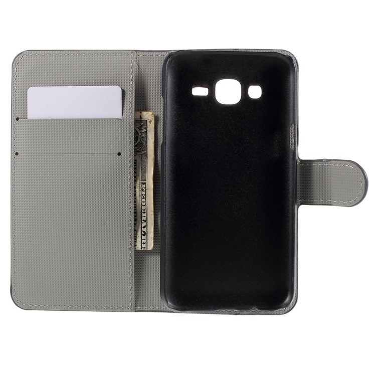 Three Owls and Hearts PU Leather Stand Cover for Samsung Galaxy J5 SM-J500F-6