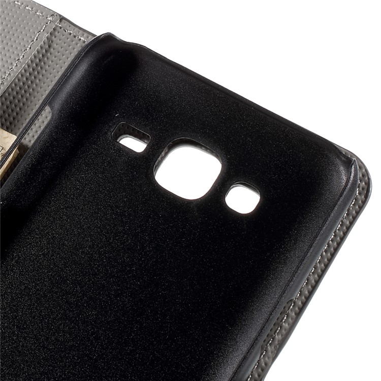 Red Flowers Magnetic Leather Card Holder Cover for Samsung Galaxy J5 SM-J500F-8