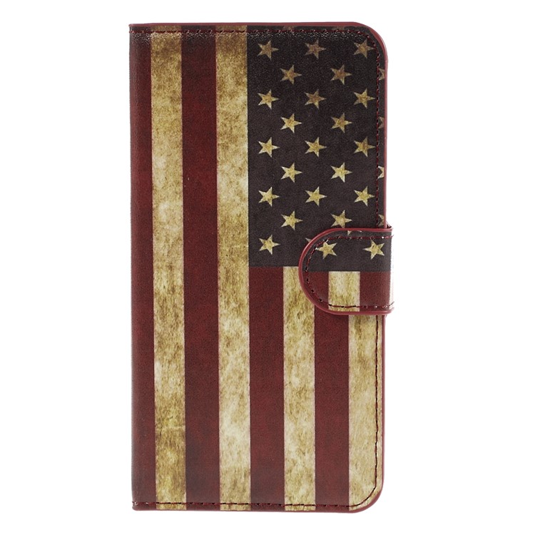 Vintage American Flag Leather Stand Cover for Samsung Galaxy J5 SM-J500F with Card Slots-3