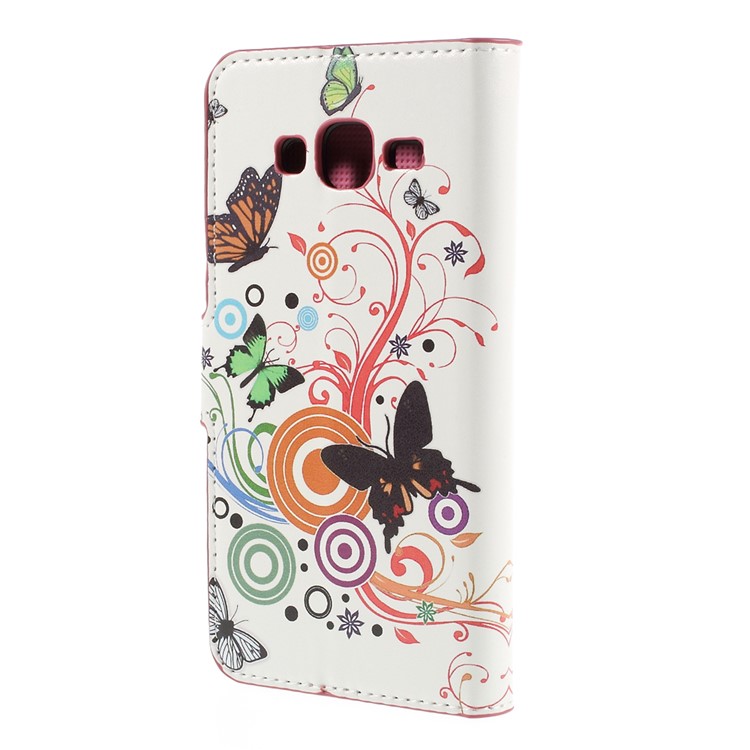 Butterfly Circles Leather Wallet Case Cover for Samsung Galaxy J5 SM-J500F-2