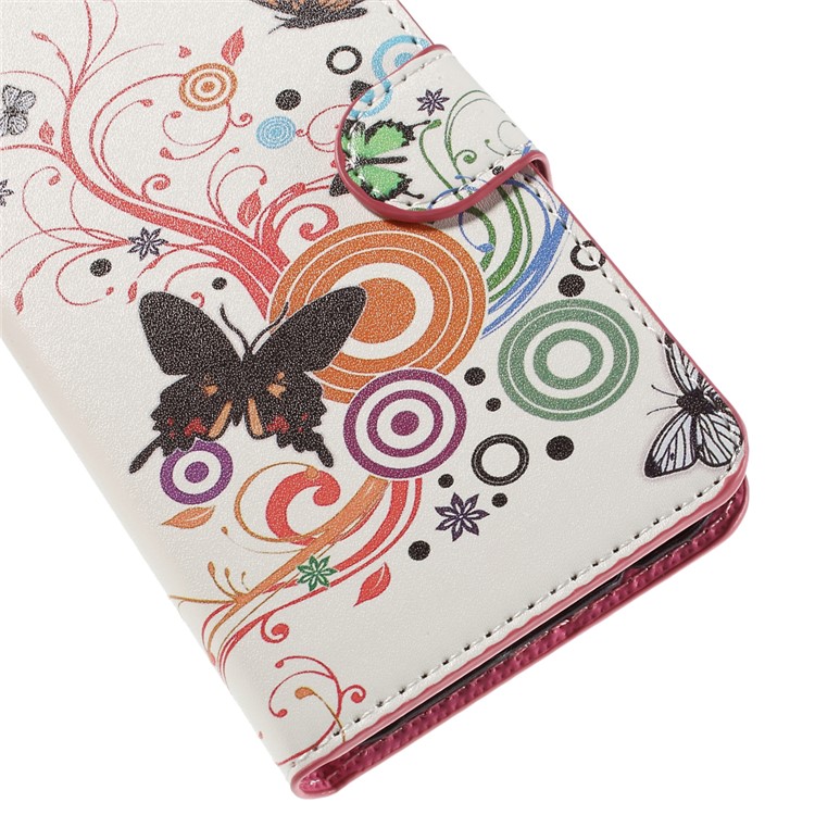 Butterfly Circles Leather Wallet Case Cover for Samsung Galaxy J5 SM-J500F-7