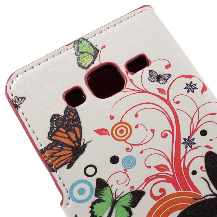 Butterfly Circles Leather Wallet Case Cover for Samsung Galaxy J5 SM-J500F-8