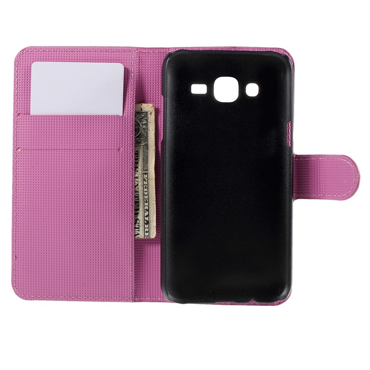 Elegant Lotus Leather Wallet Cover Case for Samsung Galaxy J5 SM-J500F-6