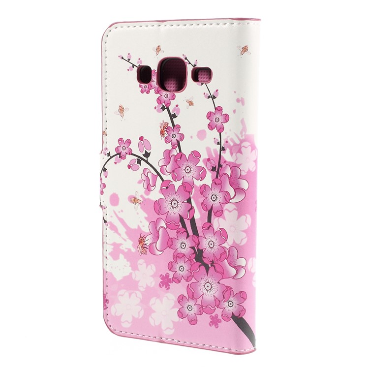 Plum Blossom Leather Wallet Cover for Samsung Galaxy J5 SM-J500F-2