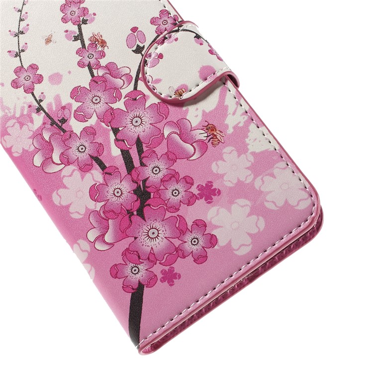 Plum Blossom Leather Wallet Cover for Samsung Galaxy J5 SM-J500F-7