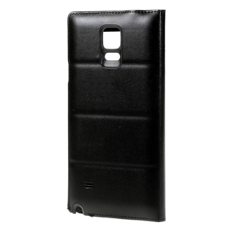 Window View Leather Smart Cover Housing for Samsung Galaxy Note 4 N910 - Black-3