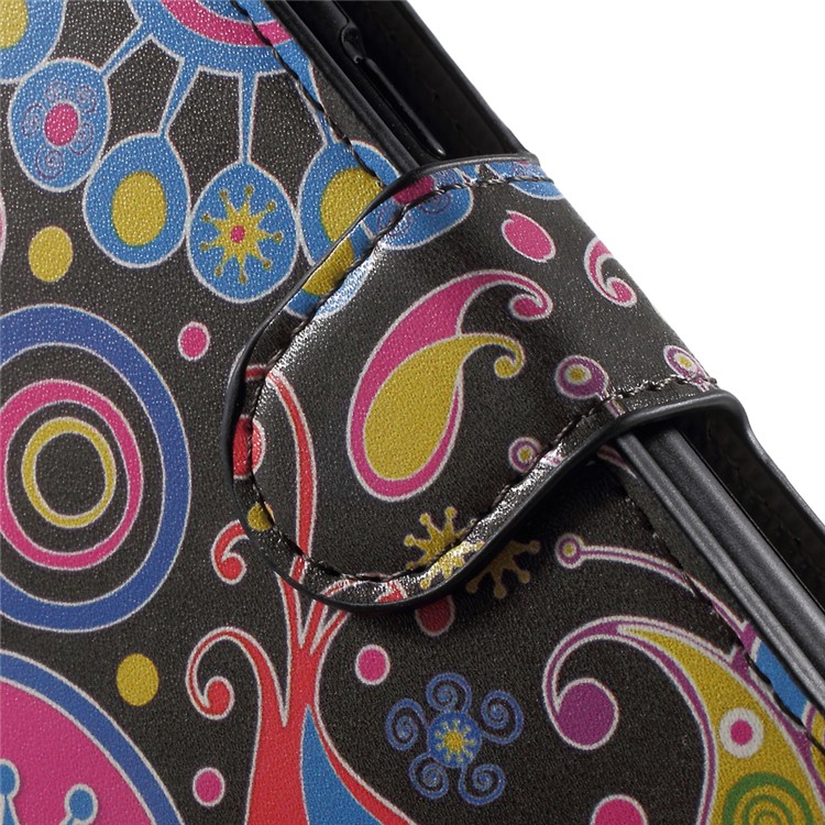 Paisley Flowers Magnetic Leather Stand Cover for Samsung Galaxy J1 / J1 4G-7