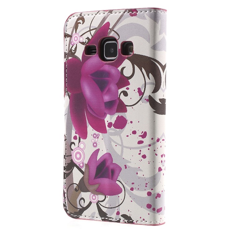 Elegant Lotus Stand Leather Magnetic Case for Samsung Galaxy J1 / J1 4G-2