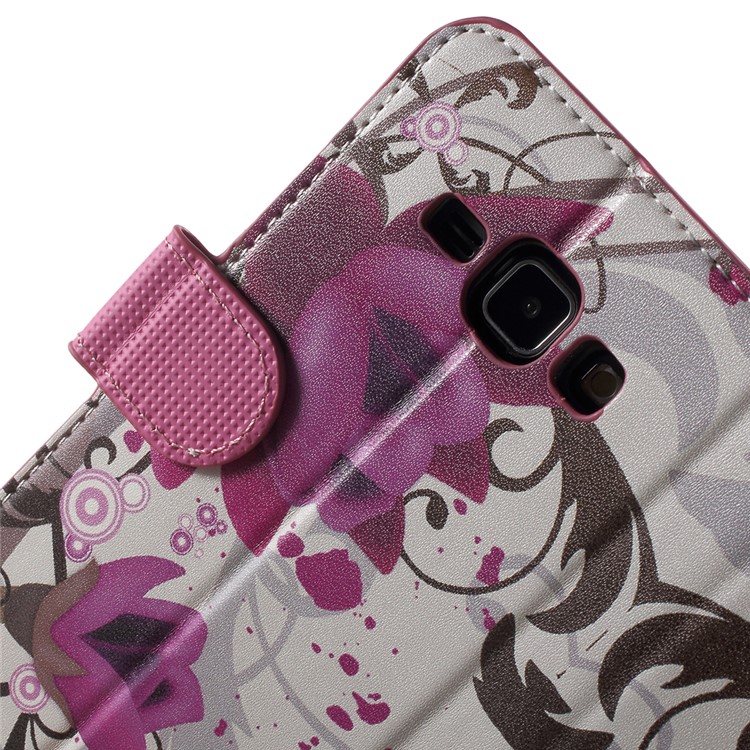 Elegant Lotus Stand Leather Magnetic Case for Samsung Galaxy J1 / J1 4G-6