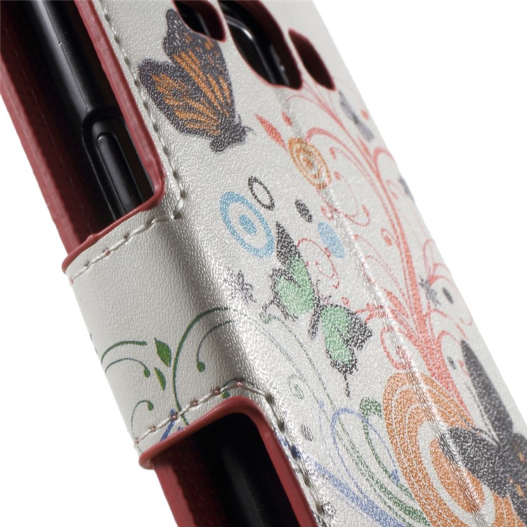 Butterfly Circles Stand Leather Magnetic Cover for Samsung Galaxy J1 / J1 4G-6