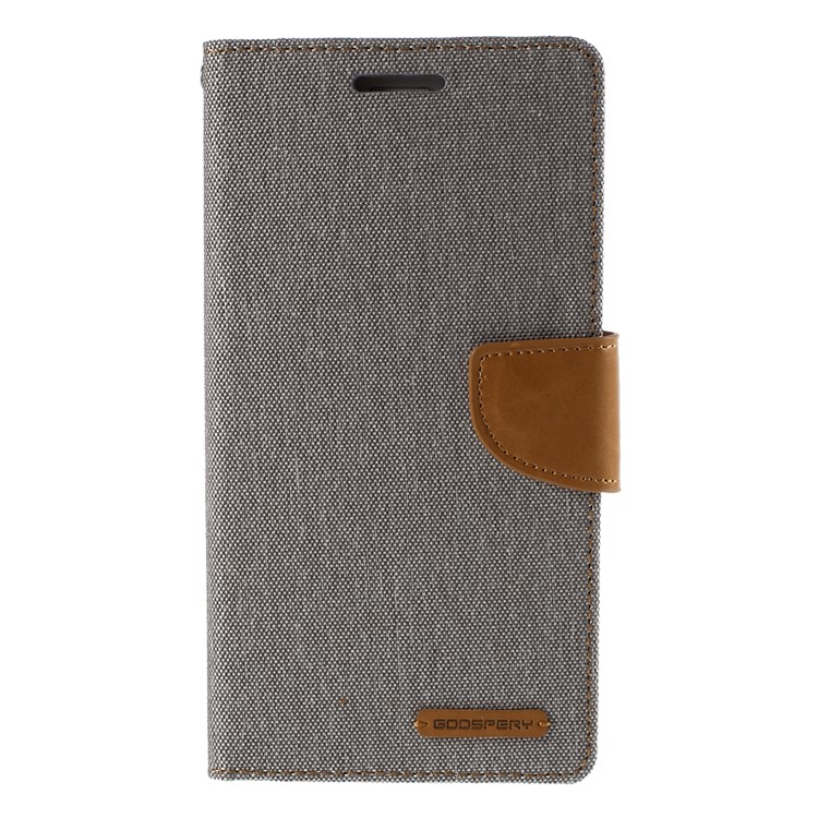 MERCURY GOOSPERY Canvas Leather Cover for Samsung Galaxy Note 4 N910 - Grey-3