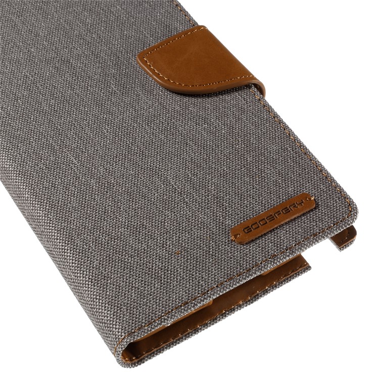 MERCURY GOOSPERY Canvas Leather Cover for Samsung Galaxy Note 4 N910 - Grey-8