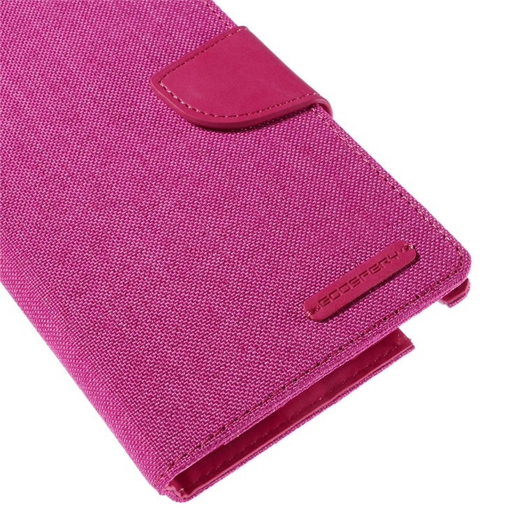 MERCURY GOOSPERY Canvas Flip Leather Case for Samsung Galaxy Note 4 N910 - Rose-8