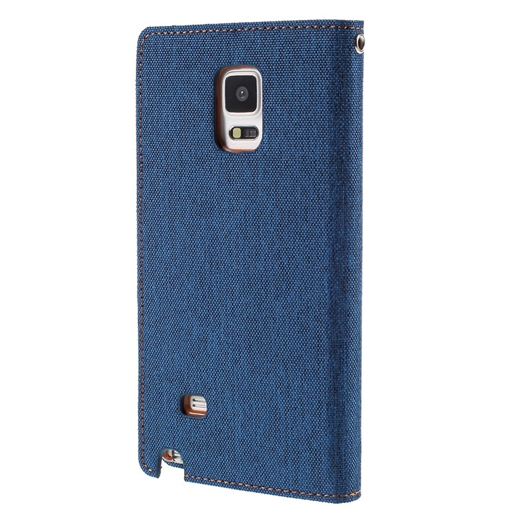 MERCURY GOOSPERY Canvas Leather Case for Samsung Galaxy Note 4 N910 - Baby Blue-2