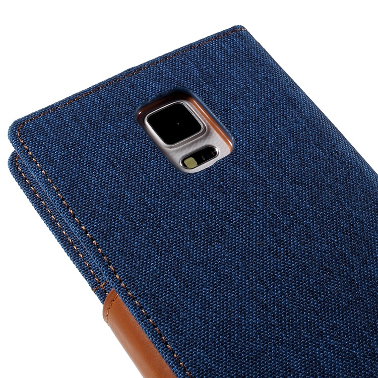 MERCURY GOOSPERY Canvas Leather Case for Samsung Galaxy Note 4 N910 - Baby Blue-9