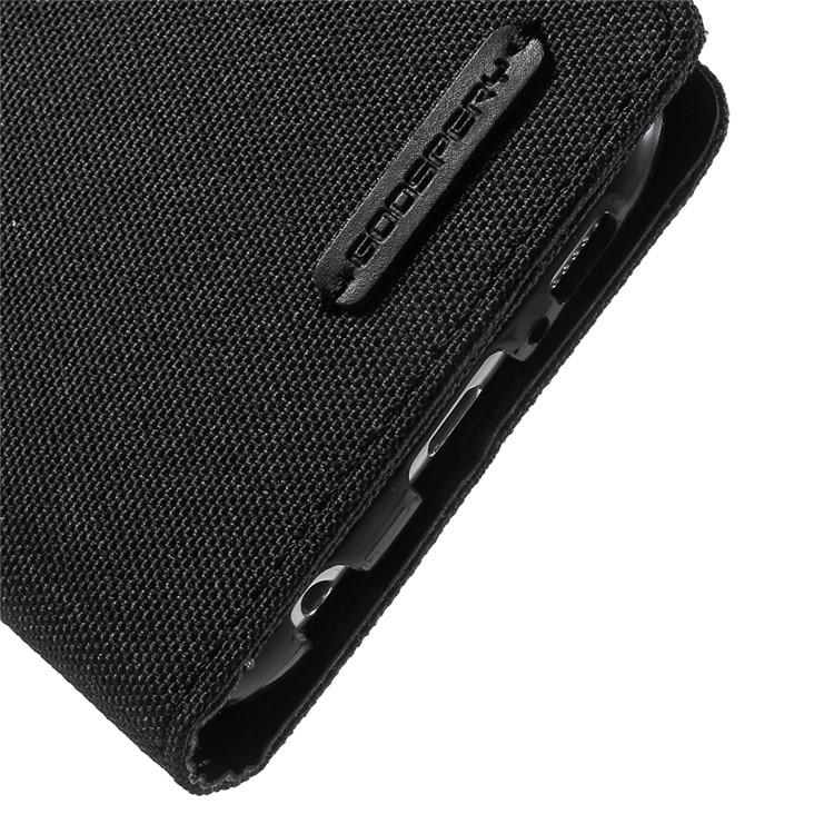 MERCURY GOOSPERY Canvas Wallet Leather Case for Samsung Galaxy S6 G920 - Black-8