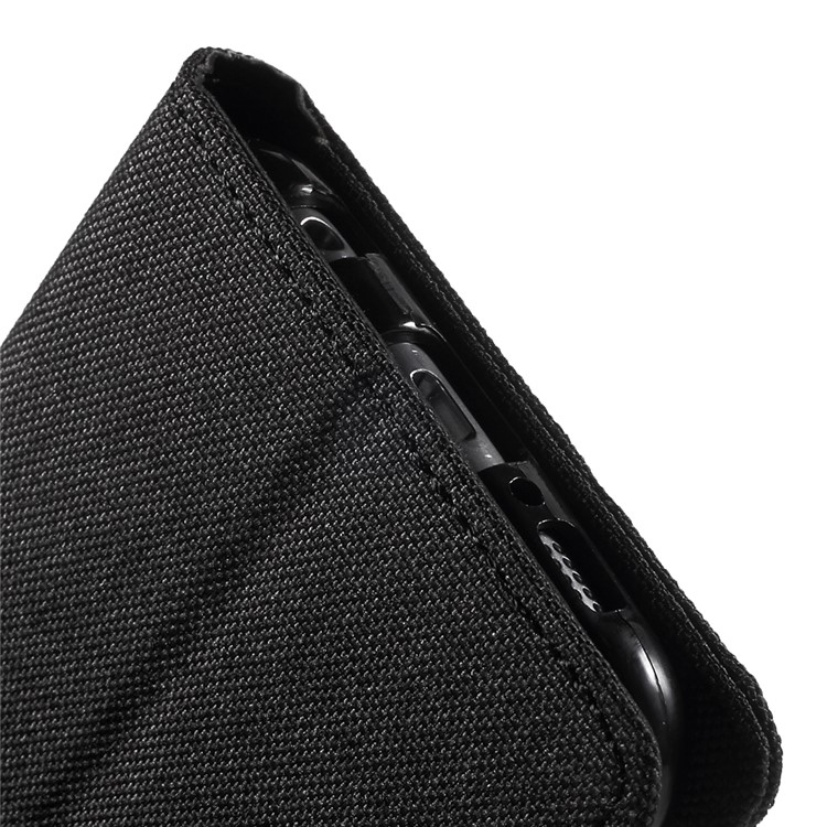 MERCURY GOOSPERY Canvas Wallet Leather Case for Samsung Galaxy S6 G920 - Black-9