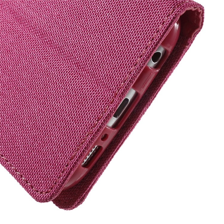 MERCURY GOOSPERY Canvas Flip Leather Shell for Samsung Galaxy S6 G920 - Rose-9