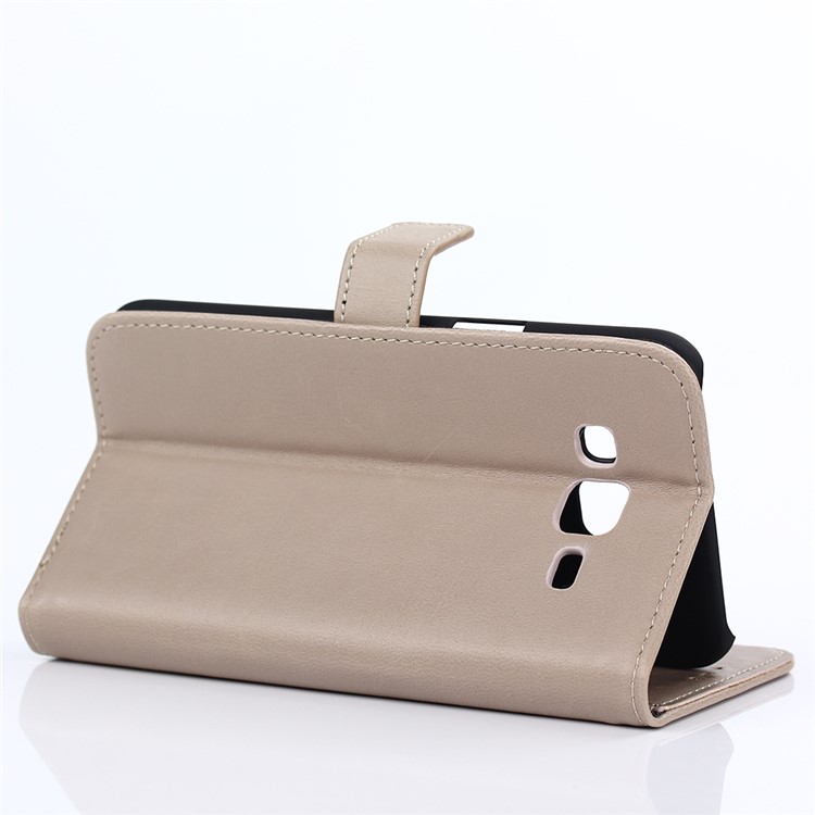 Retro Style Stand Wallet Leather Cover for Samsung Galaxy J5 SM-J500F - Grey-4