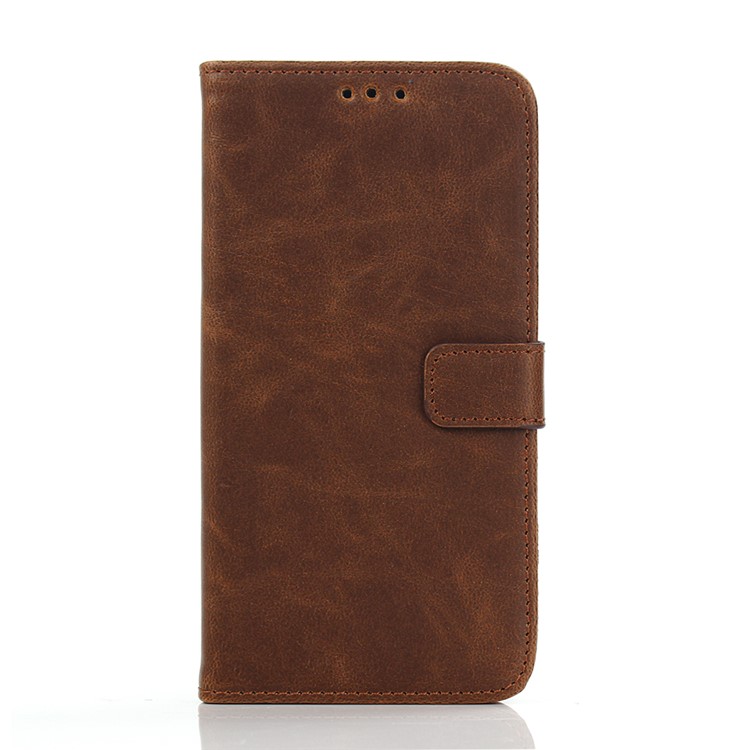 Retro Style Leather Cover with Wallet Slots for Samsung Galaxy J5 SM-J500F - Coffee-1